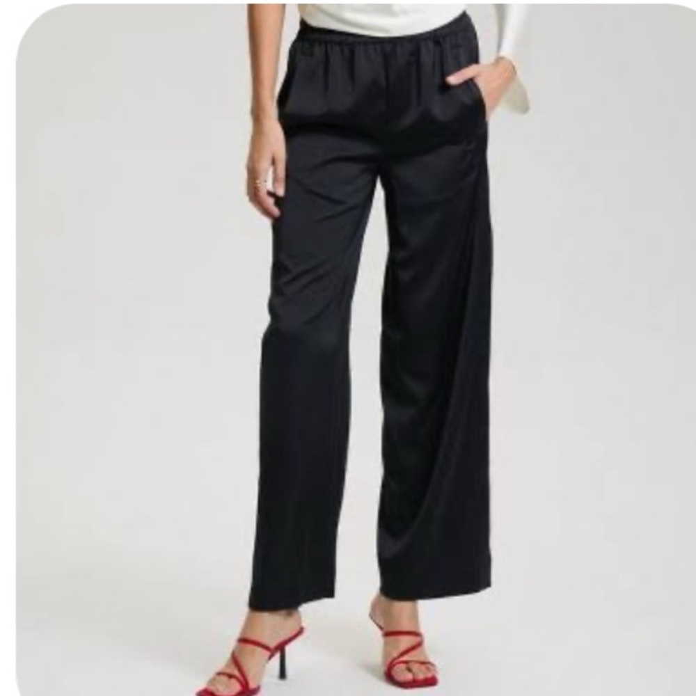 Black Wideleg Pants